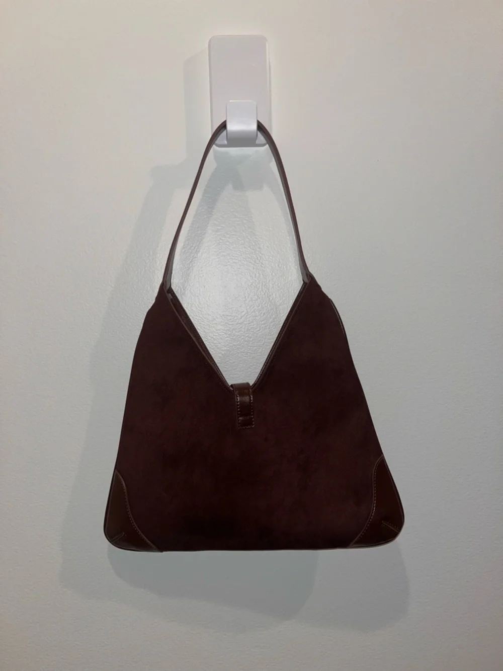 Brown Suede Shoulder Bag - Picture 10 of 12